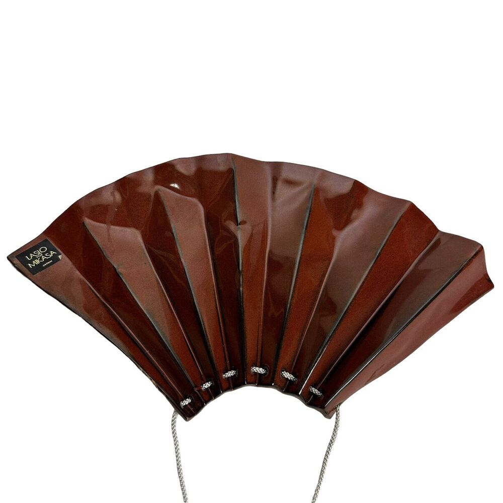 Laslo for Mikasa Japan Fan Wall Hanging ripple serving platter dish